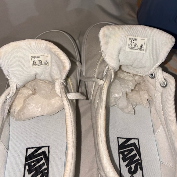 Vans Off-White Platform Canvas Sneakers - Picture 8 of 8